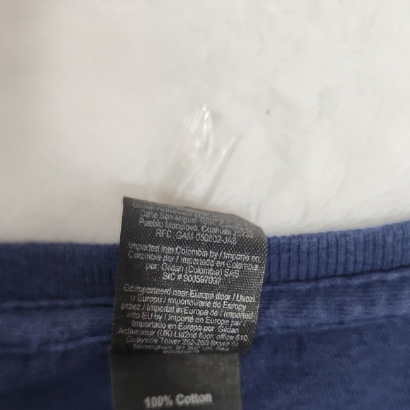 Anvil navy blue short sleeve t-shirt - size L. "Life is better with chickens" - Picture 8 of 10